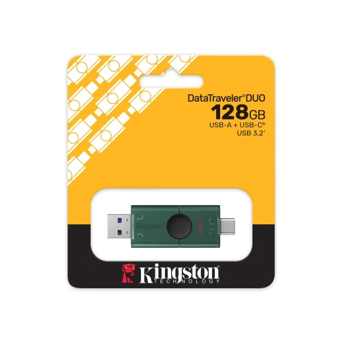 Флэш-накопитель Kingston 128Gb USB3.2 Gen2 + Type-C, Data Traveler Duo (Black) — купить в Казахстане | neom.kz