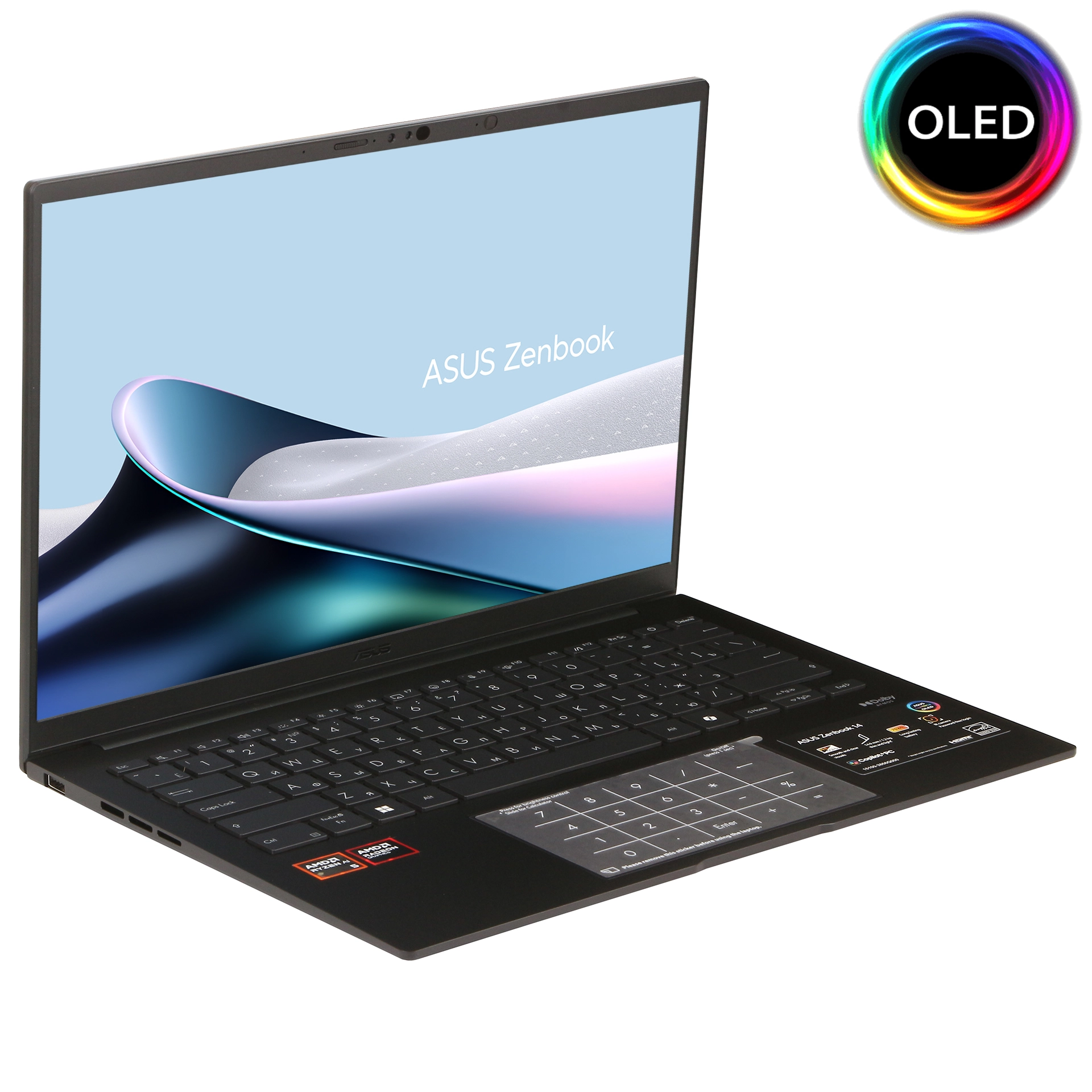 Ноутбук ASUS Zenbook 14 UM3406GA-QD049 14" WUXGA OLED Ryzen AI 5 16GB SSD 512GB без ОС (90NB17R1-M00210) — купить в Казахстане | neom.kz