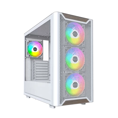Корпус Montech XR Wood, Midi Tower, белый, без БП