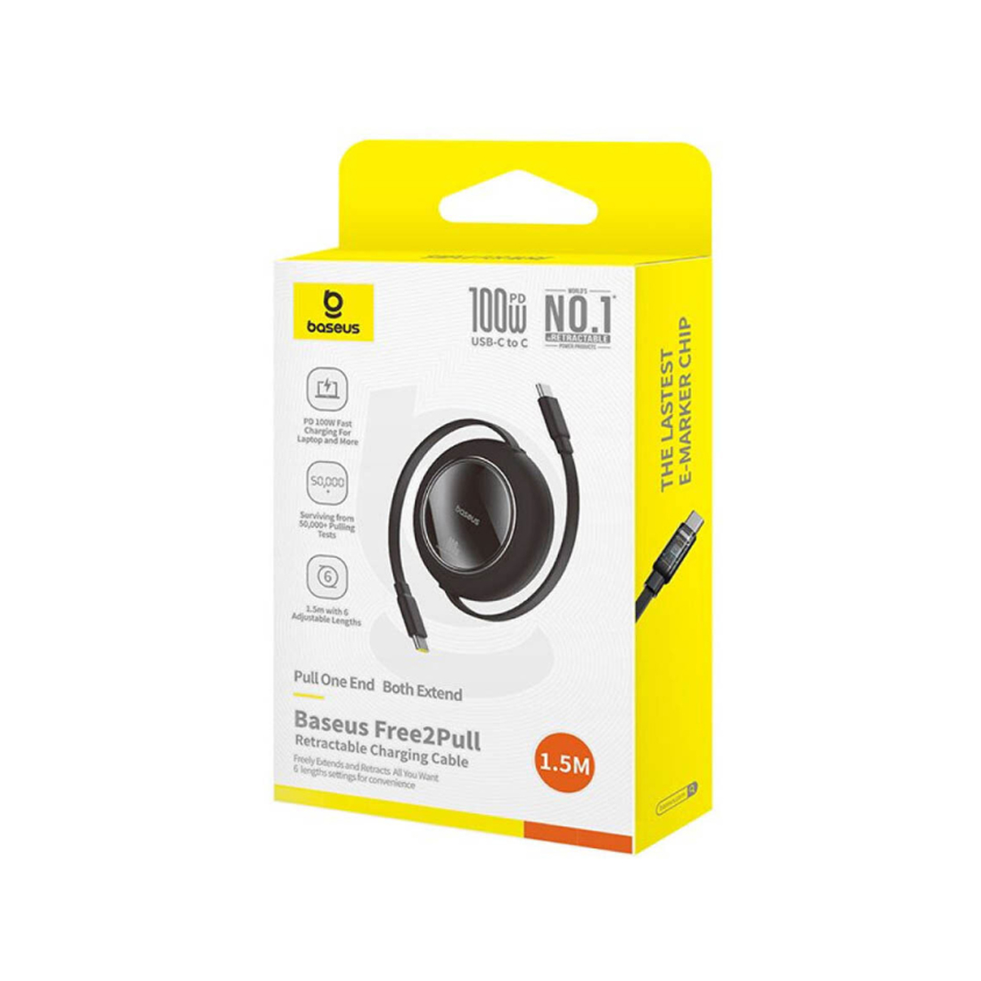 Кабель USB-C — USB-A Baseus Free2Pull Mini (P10364500113-01) 2 м – купить недорого с доставкой по Алматы и Казахстану фото 3
