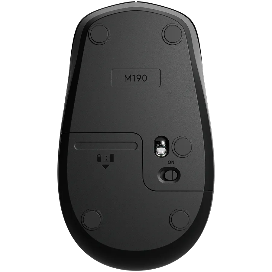 Мышь беспроводная Logitech M190, 3 кнопки, 1000 dpi, чёрная – купить недорого с доставкой по Алматы и Казахстану фото 4