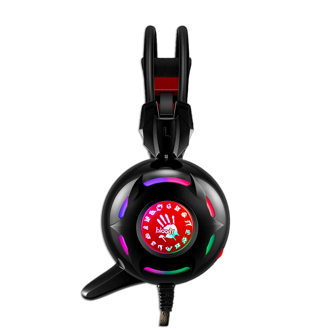 Гарнитура игровая A4Tech Bloody G300-Black+, чёрная/красная