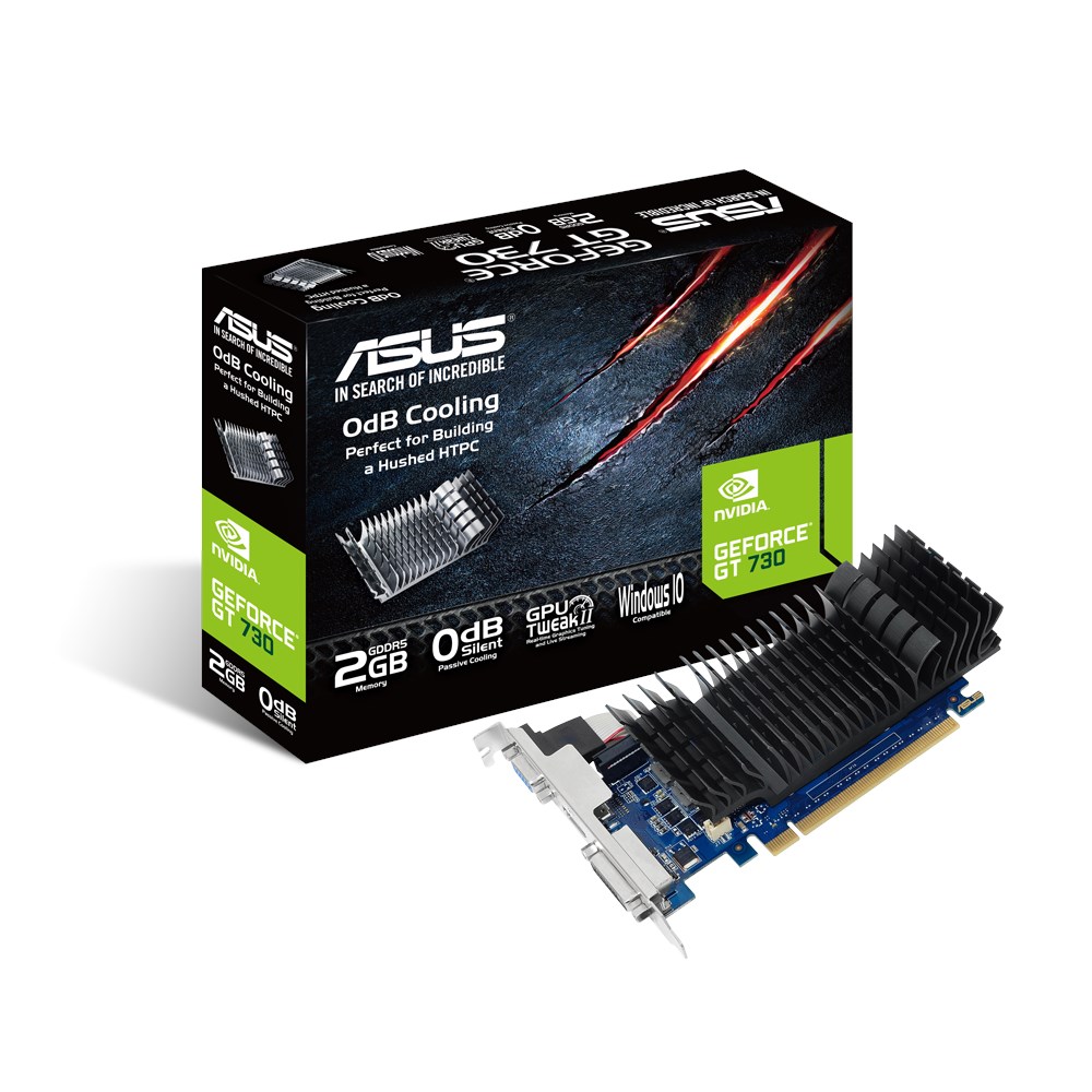 Видеокарта ASUS GeForce GT 730 Silent Low Profile 2GB GDDR5 (GT730-SL-2GD5-BRK)