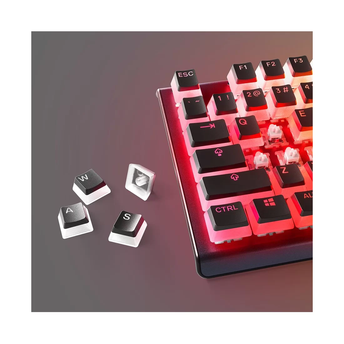 Набор кнопок на клавиатуру Steelseries PrismCAPS Black- US (Black) – купить недорого с доставкой по Алматы и Казахстану