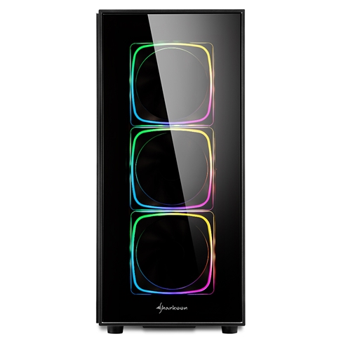 Корпус Sharkoon TG6 RGB, ATX, 3x3.5, 4x2.5, 2xUSB 3.0, 2xUSB2.0, Audio, 452*215*465mm, без БП