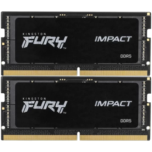 Комплект оперативной памяти Kingston FURY Impact 32GB (2 x 16GB) DDR5-6400 SO-DIMM CL38 (KF564S38IBK2-32) — оперативная память RAM