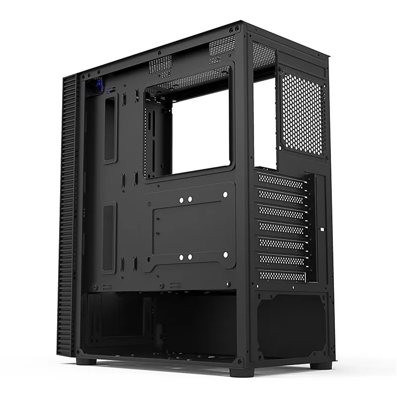 Компьютерный корпус Huntkey BU530, Без БП, 0.5mm, 2xUSB2.0, 1xUSB3.0, HD-Audio, ATX/mATX, Black фото 4