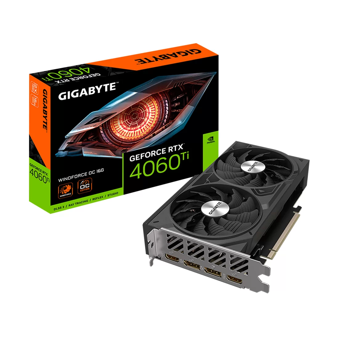 Видеокарта Gigabyte GeForce RTX 4060 Ti Windforce OC 16GB GDDR6 (GV-N406TWF2OC-16GD) фото 3
