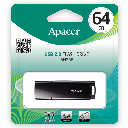 USB-накопитель Apacer AH336, 64 ГБ, USB 2.0 — купить в Казахстане | neom.kz
