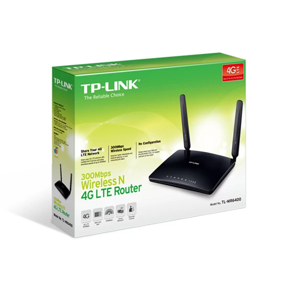 LTE-роутер TP-Link TL-MR6400, Wi-Fi 4 N300, 1×WAN + 3×LAN 100 Мбит/с – купить недорого с доставкой по Алматы и Казахстану