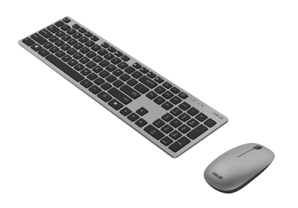 Комплект клавиатура + мышь беспроводной ASUS W5000, серый – купить недорого с доставкой по Алматы и Казахстану