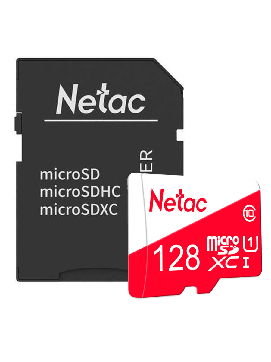Карта памяти MicroSD Netac P500 ECO MicroSDXC 128GB, Class 10 – купить недорого с доставкой по Алматы и Казахстану