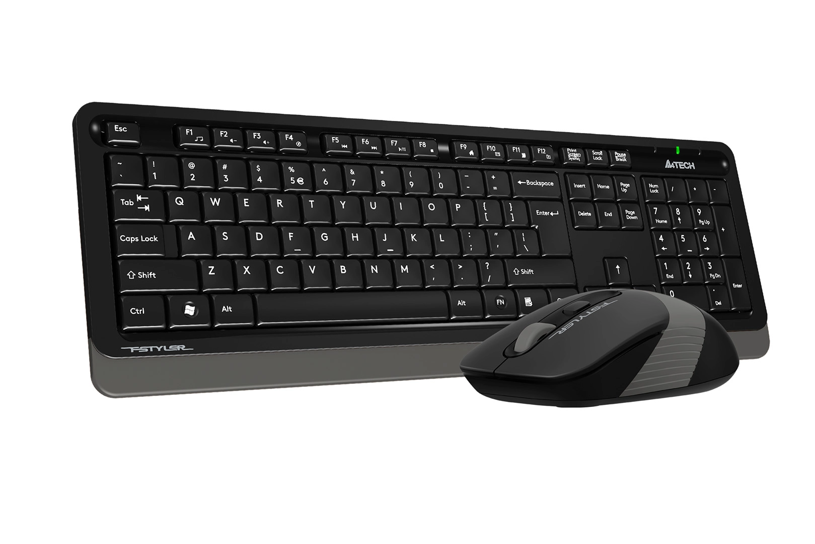Комплект клавиатура + мышь беспроводной A4Tech Fstyler FG1010S, серый