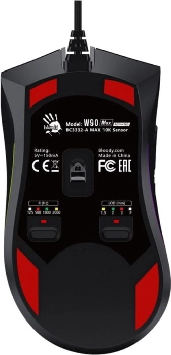 Мышь игровая A4Tech Bloody W90-Max Stone, чёрная