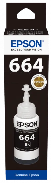 Чернила Epson L100/L200 /ЖEЛTAЯ НАКЛЕЙКА, Black, 70 мл (C13T66414A_N) — купить в Казахстане | neom.kz