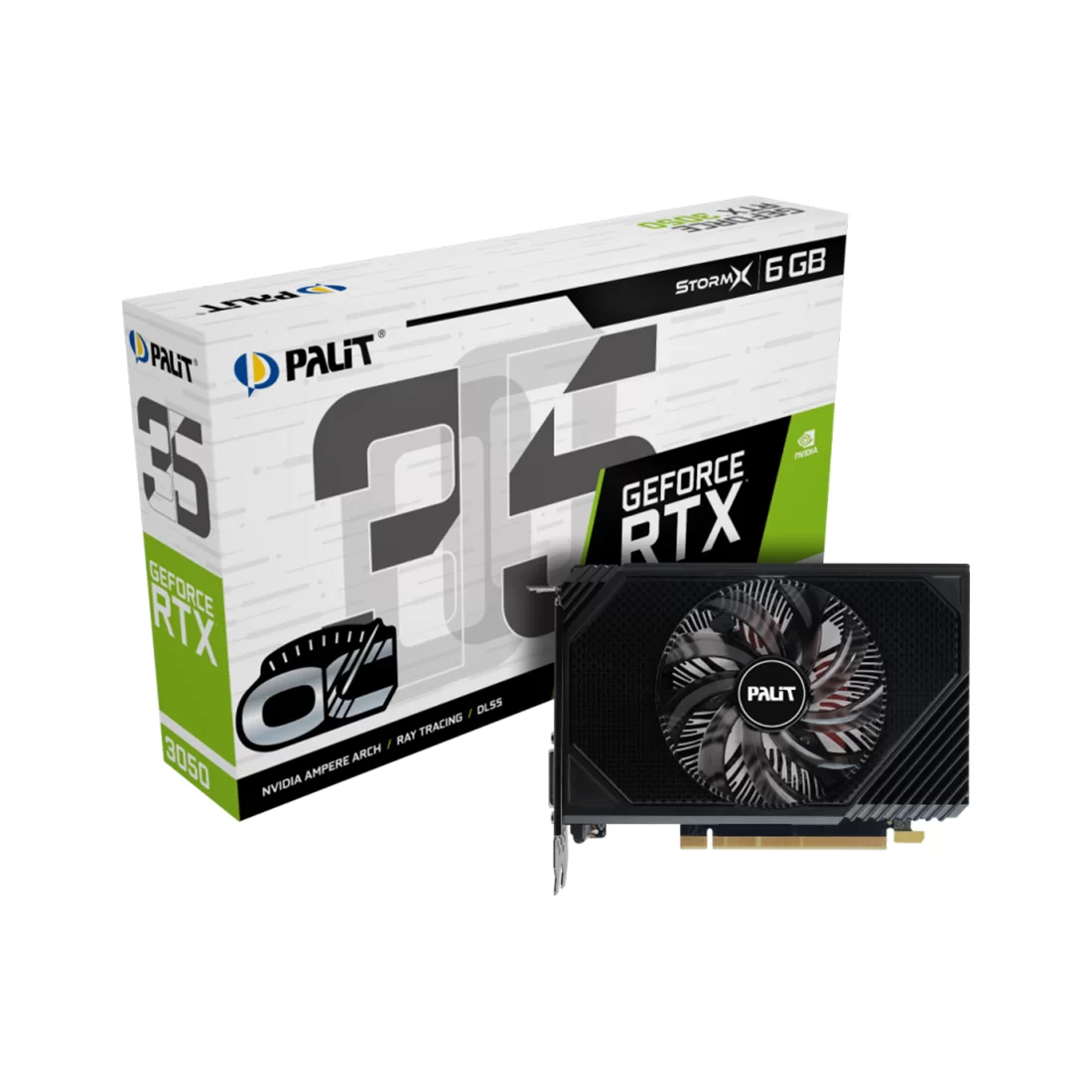 Видеокарта Palit RTX 3050, StormX OC V1, 6 ГБ, GDDR6