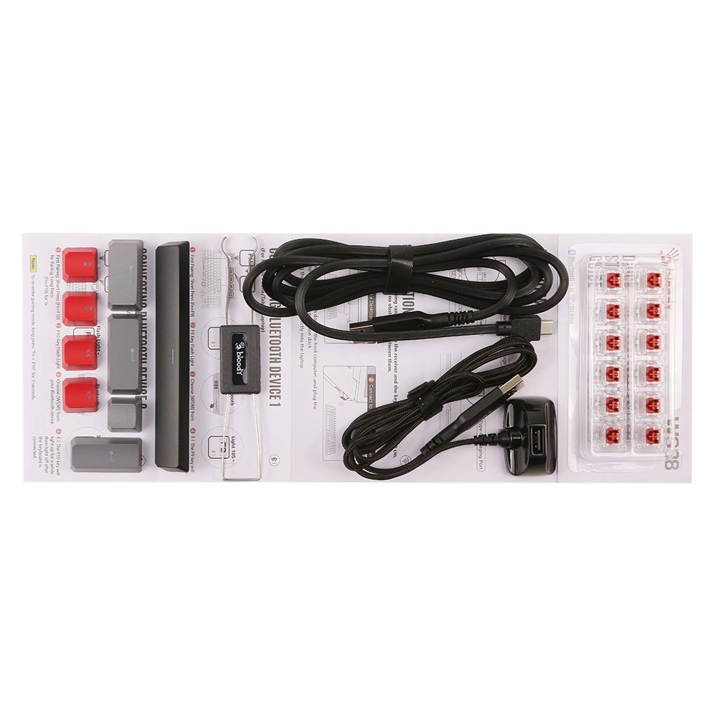 Клавиатура игровая механическая беспроводная A4Tech Bloody WS98 Sports, чёрная – купить недорого с доставкой по Алматы и Казахстану фото 5