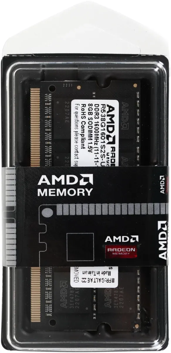 Оперативная память для ноутбука 8Gb DDR3 1600MHz AMD Radeon R5 Entertainment Series R538G1601S2S-U — оперативная память RAM