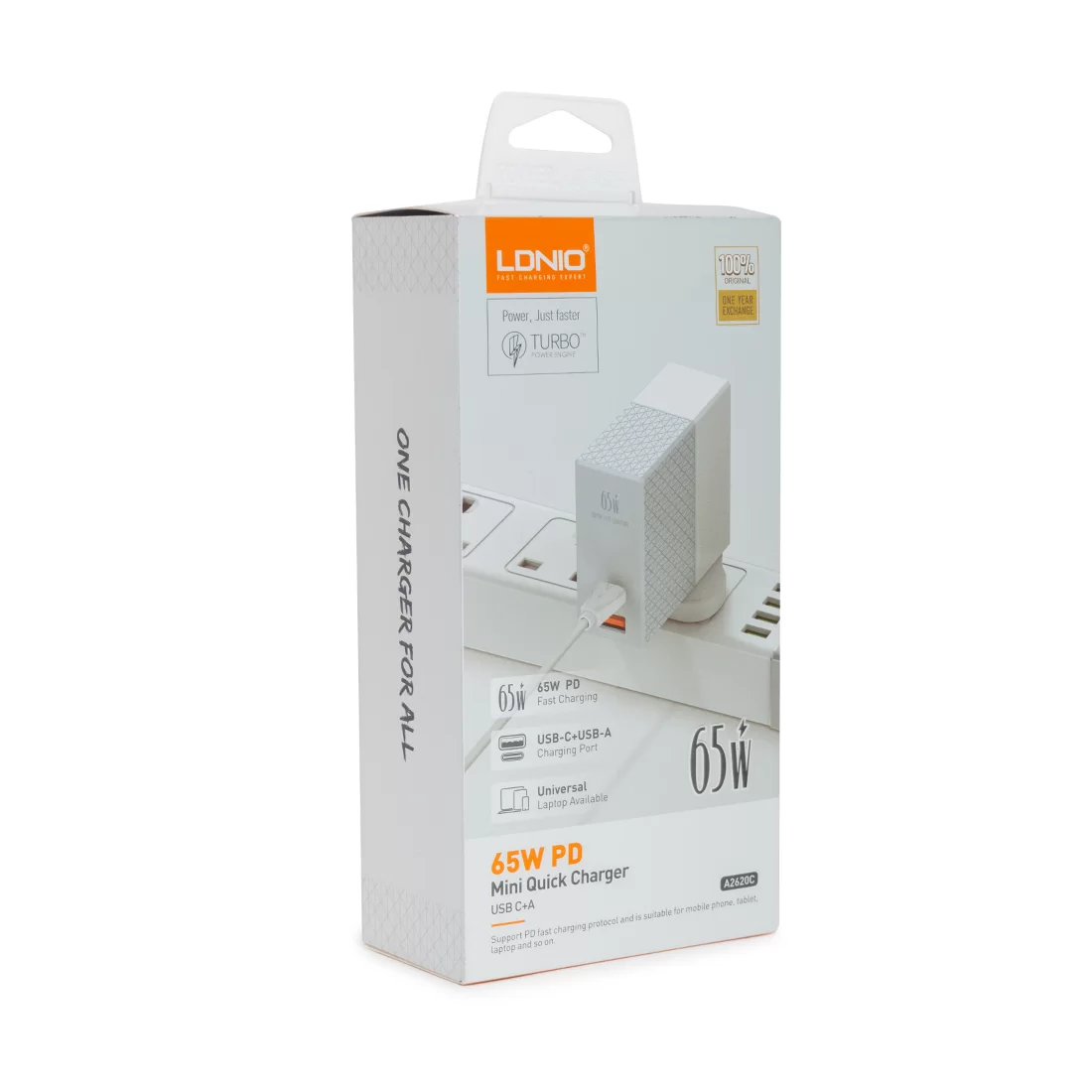 Универсальное зарядное устройство LDNIO A2620C 65W Белый – купить недорого с доставкой по Алматы и Казахстану