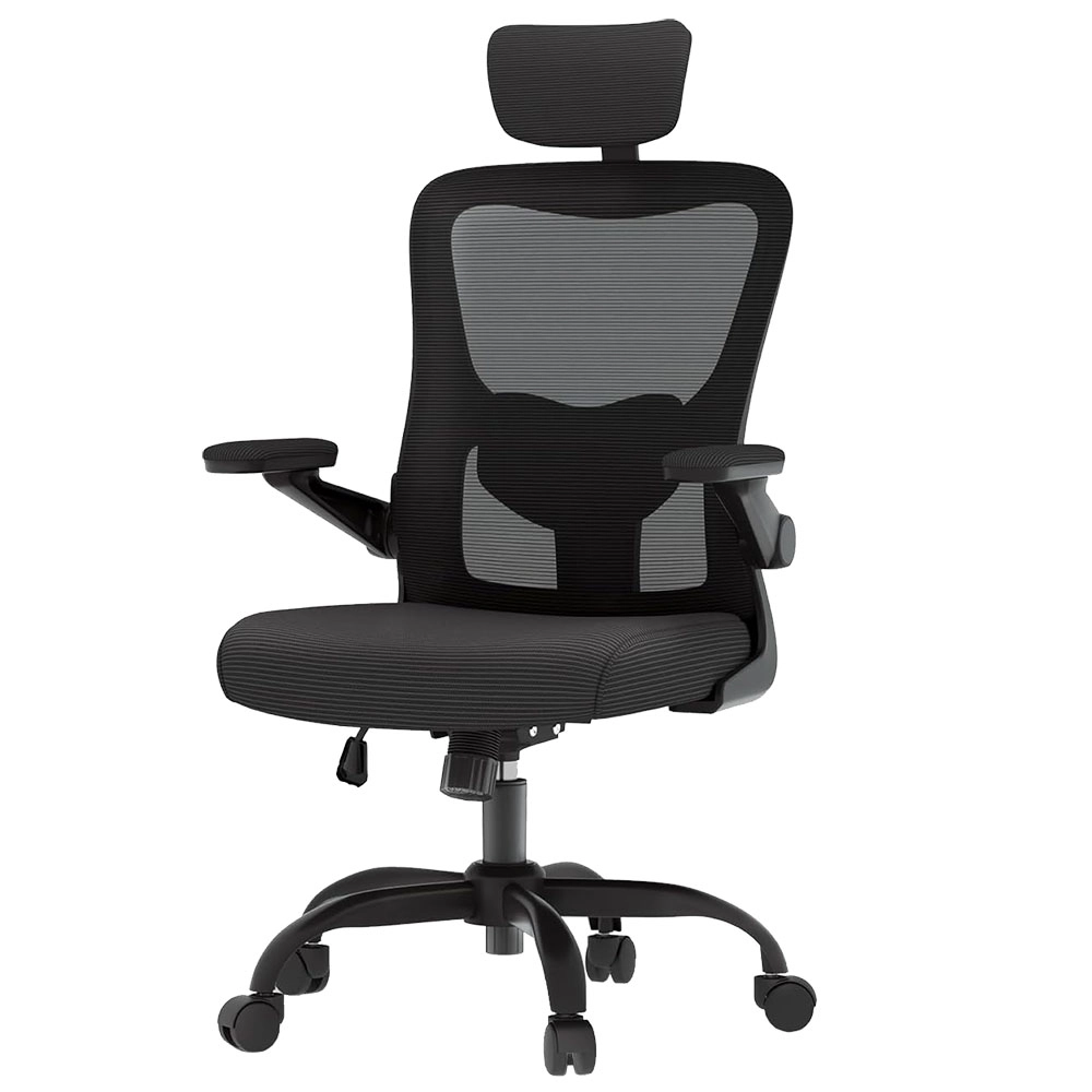 Офисное компьютерное кресло FlexiSpot OC1-B, сетка, до 150 кг, чёрное