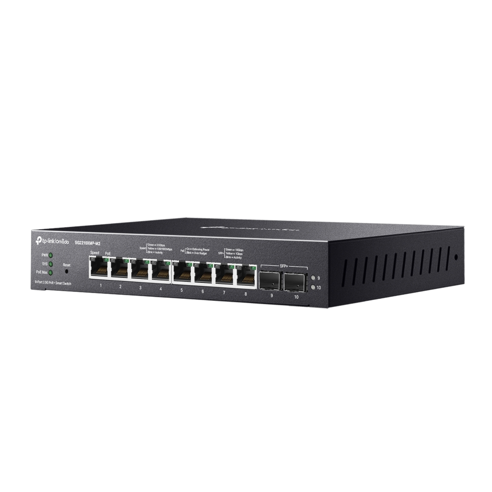 Коммутатор TP-Link SG2210XMP-M2, PoE+, Smart