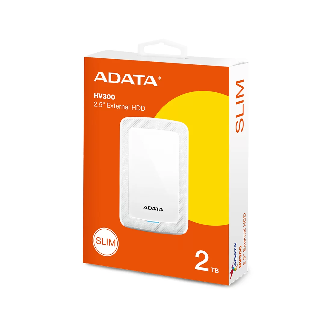 Внешний жесткий диск ADATA HV300 2TB USB 3.2 Gen 1 Белый (AHV300-2TU31-CWH) фото 3