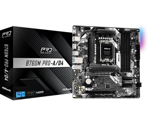 Материнская плата ASRock B760M PRO-A/D4 LGA1700 B760 DDR4 Micro ATX