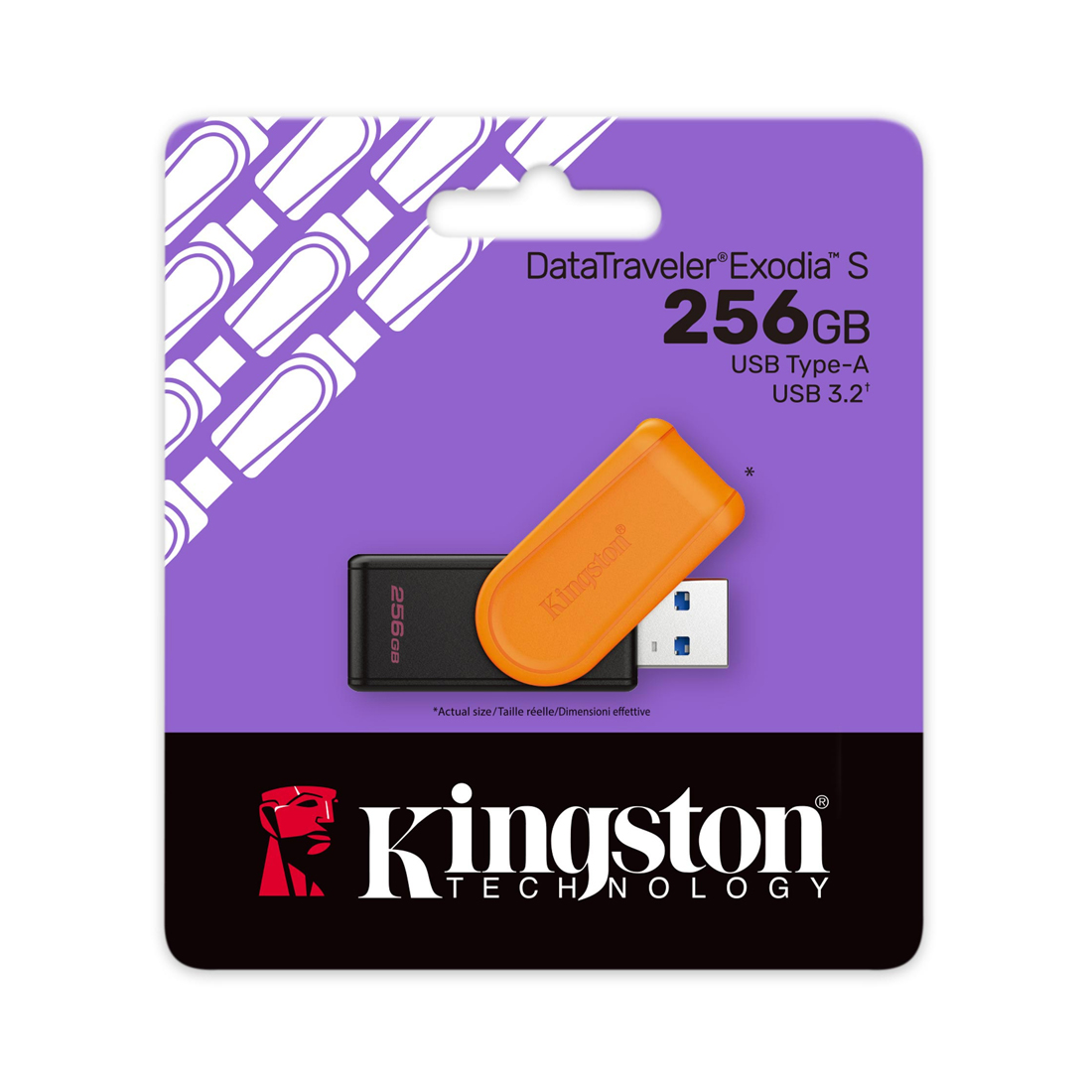 Флэш-накопитель Kingston 256Gb USB3.2 Gen1 Data Traveler Exodia S (Black+Orange) – купить недорого с доставкой по Алматы и Казахстану