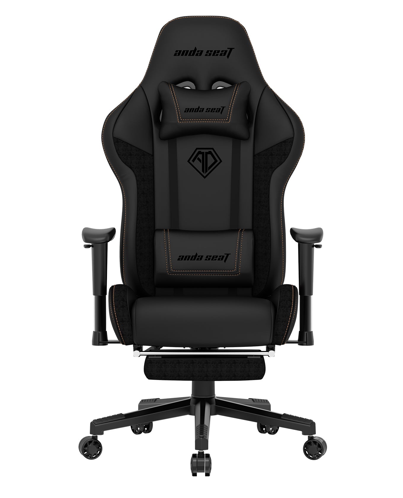 Игровое компьютерное кресло AndaSeat Jungle 2 с подставкой для ног, чёрное (AD5T-03-B-PVF) — купить в Казахстане | neom.kz