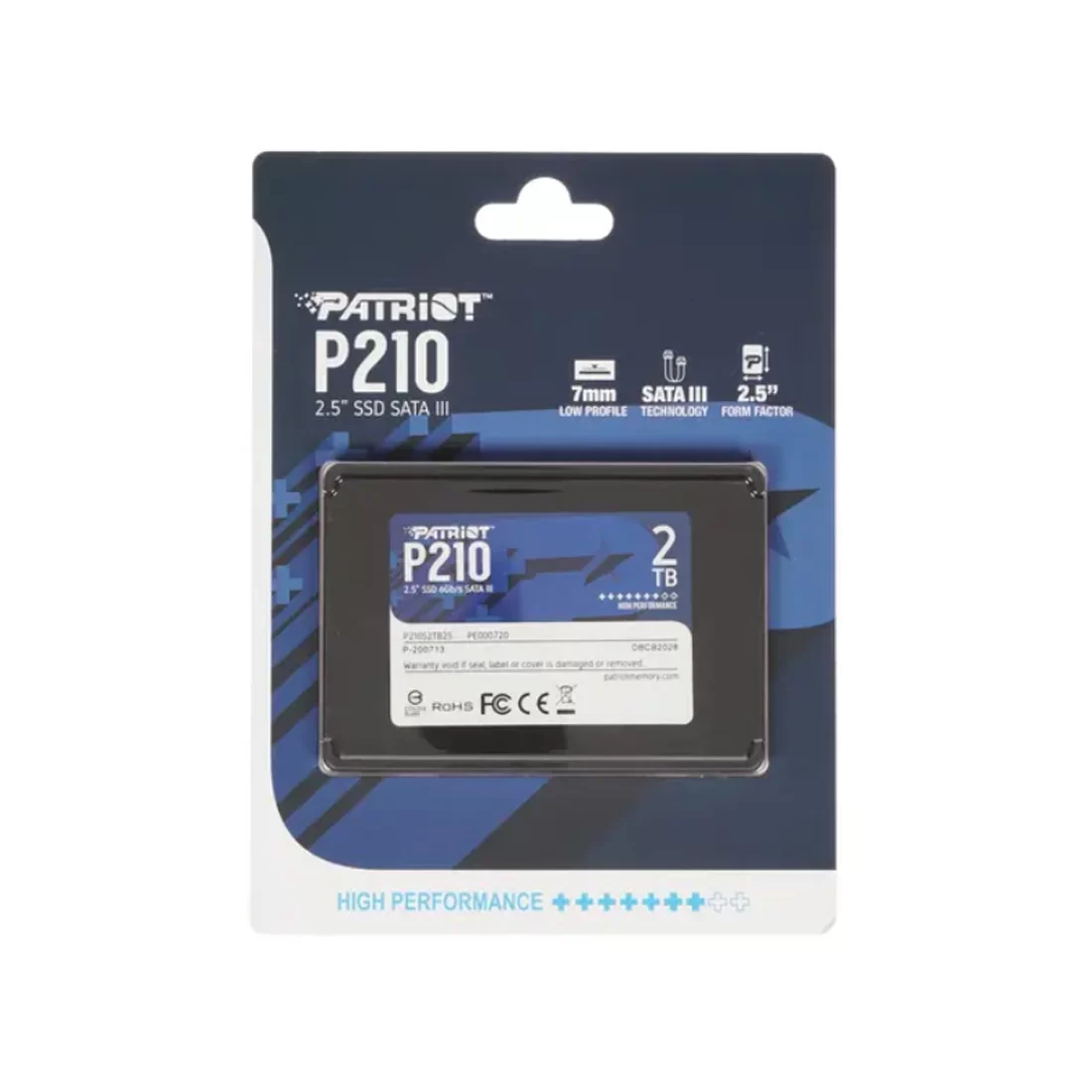 SSD накопитель 2 TB Patriot P210, 2.5", SATA III