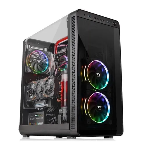 Корпус Thermaltake View 37 RGB Plus/Black/Win/Riing Plus RGB H14 RGB Fan*3, CA-1J7-00M1WN-01 – купить недорого с доставкой по Алматы и Казахстану