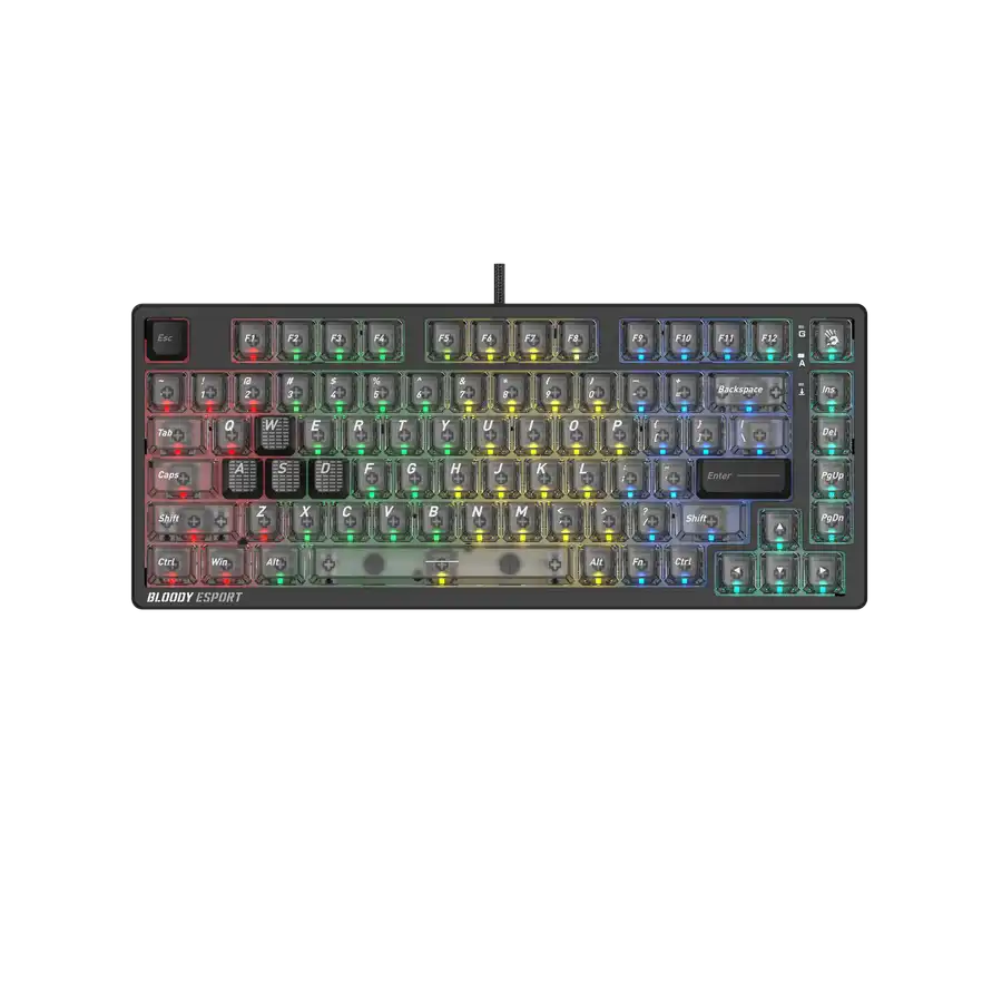 Клавиатура игровая A4Tech Bloody MS76 Stellar, чёрная