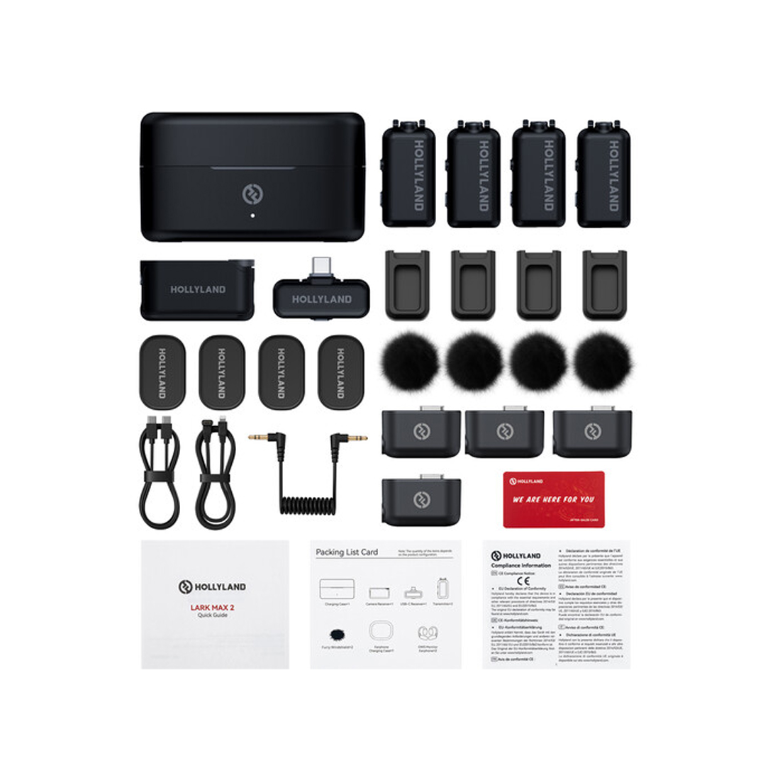Петличный микрофон Hollyland Lark MAX 2 Combo Черный – купить недорого с доставкой по Алматы и Казахстану