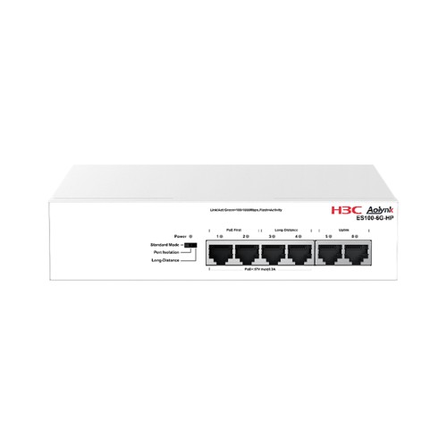 Коммутатор H3C Aolynk ES100-6G-HP, 6 портов 1 Гбит/с, PoE+, неуправляемый — купить в Казахстане | neom.kz