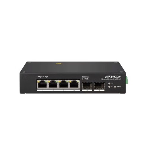 Коммутатор Hikvision DS-3T0506HP/No Power unit, 4 порта 1 Гбит/с, 2×SFP, PoE++, неуправляемый — купить в Казахстане | neom.kz