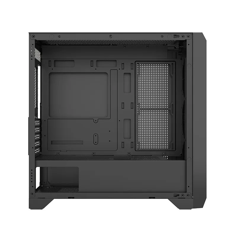 Компьютерный корпус Huntkey GX750S Predator, Без БП, 0.6mm, 2xUSB2.0, 1xUSB3.0, HDAudio, mATX, Black