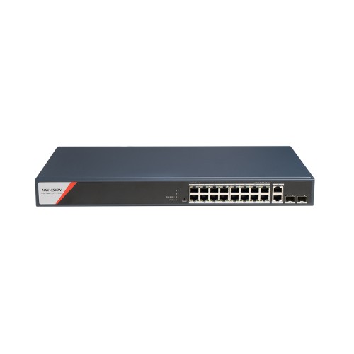 Коммутатор Hikvision DS-3E1520HP-SI-16P2T2F, 16 портов 1 Гбит/с, 2×SFP, PoE++, Smart — купить в Казахстане | neom.kz