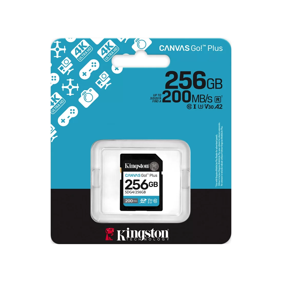Карта памяти Kingston SDG4/256GB Canvas Go Plus Gen4 C10 UHS-I U3 V30 256GB – купить недорого с доставкой по Алматы и Казахстану