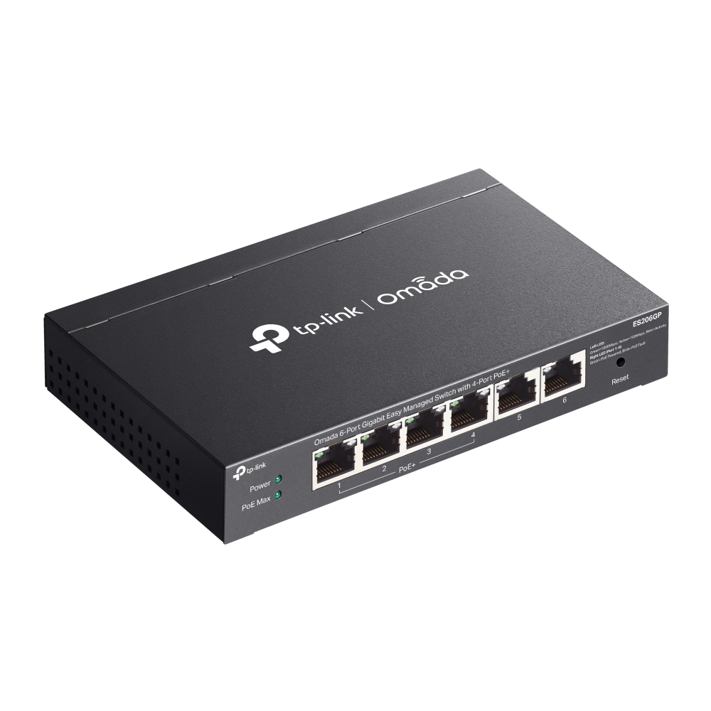 Коммутатор TP-Link ES206GP, 1 Гбит/с, PoE+, управляемый L2