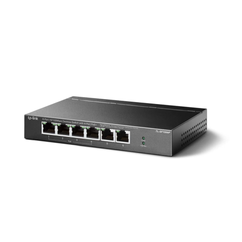 Коммутатор TP-Link TL-SF1006P, 4 порта 100 Мбит/с, PoE+, неуправляемый — купить в Казахстане | neom.kz