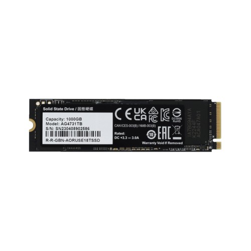 Твердотельный накопитель внутренний Gigabyte 7300 AORUS AG4731TB N 1TB M.2 2280 PCI-E 4.0x4 w/o heat