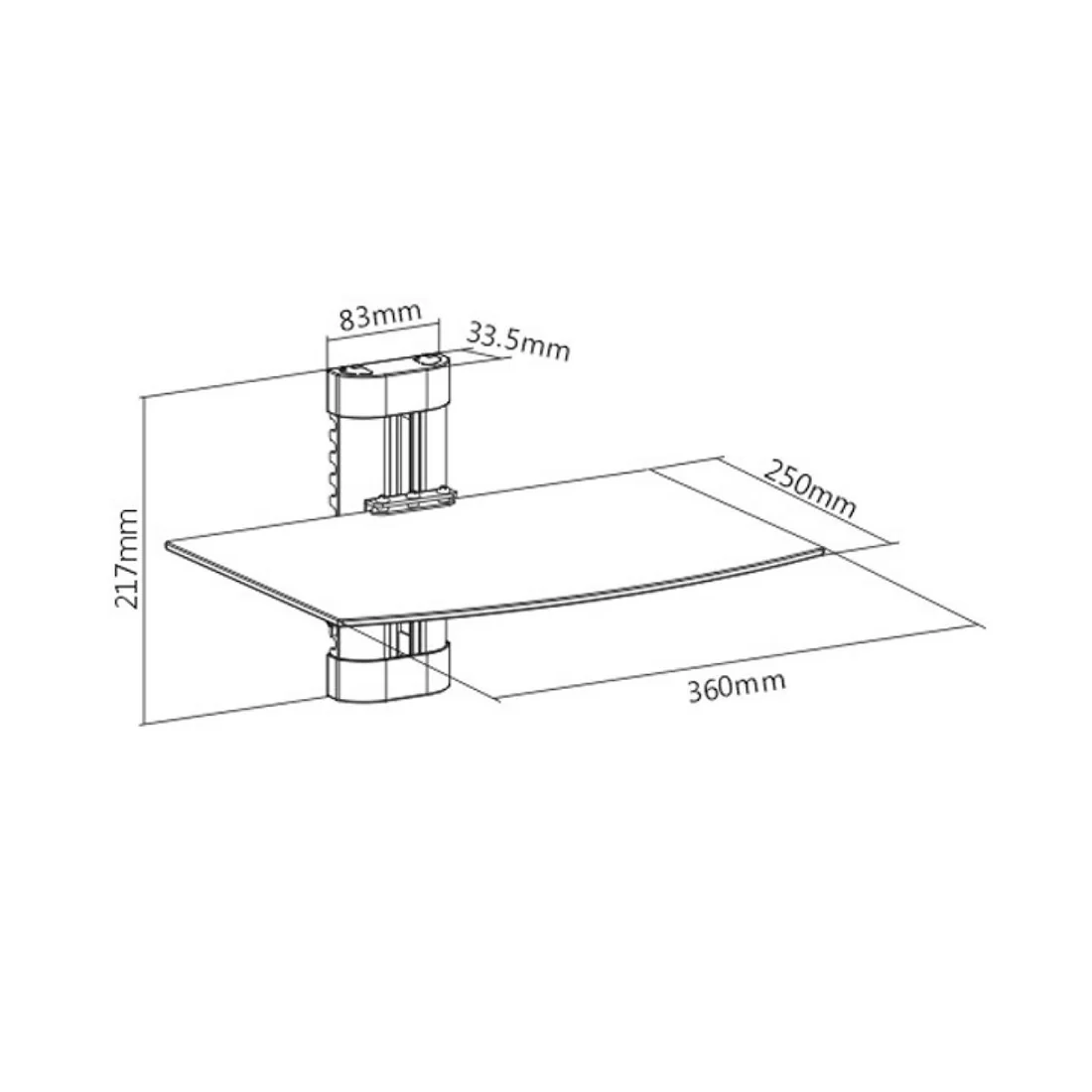 Настенный кронштейн Brateck DVD-291 для DVD, 360х250 мм. – купить недорого с доставкой по Алматы и Казахстану