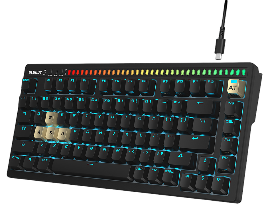 Клавиатура игровая механическая проводная A4Tech Bloody AT75, чёрная