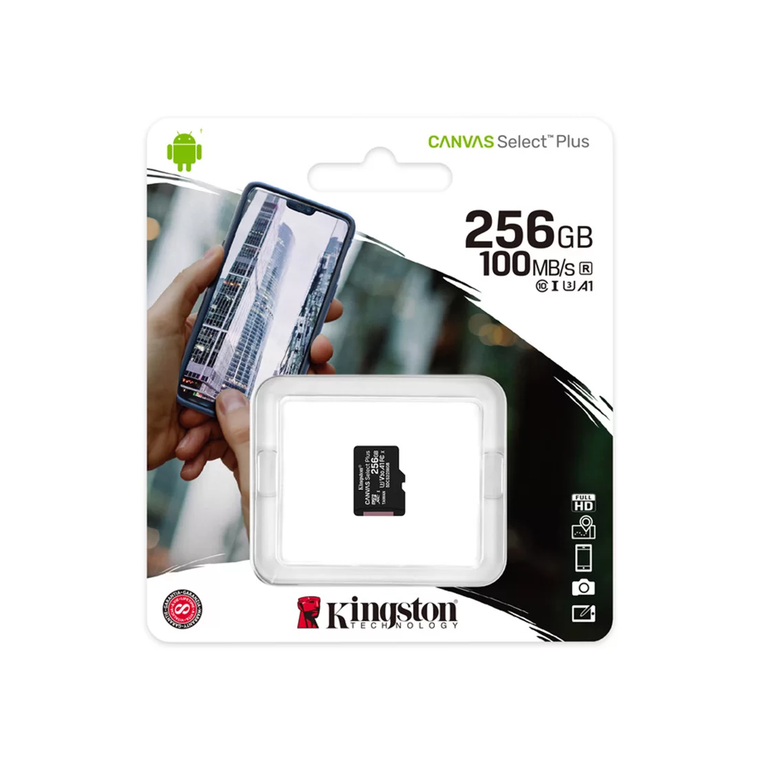 Карта памяти Kingston Canvas Select Plus, Micro SDXC, 256 GB, Class 10 (без адаптера) – купить недорого с доставкой по Алматы и Казахстану