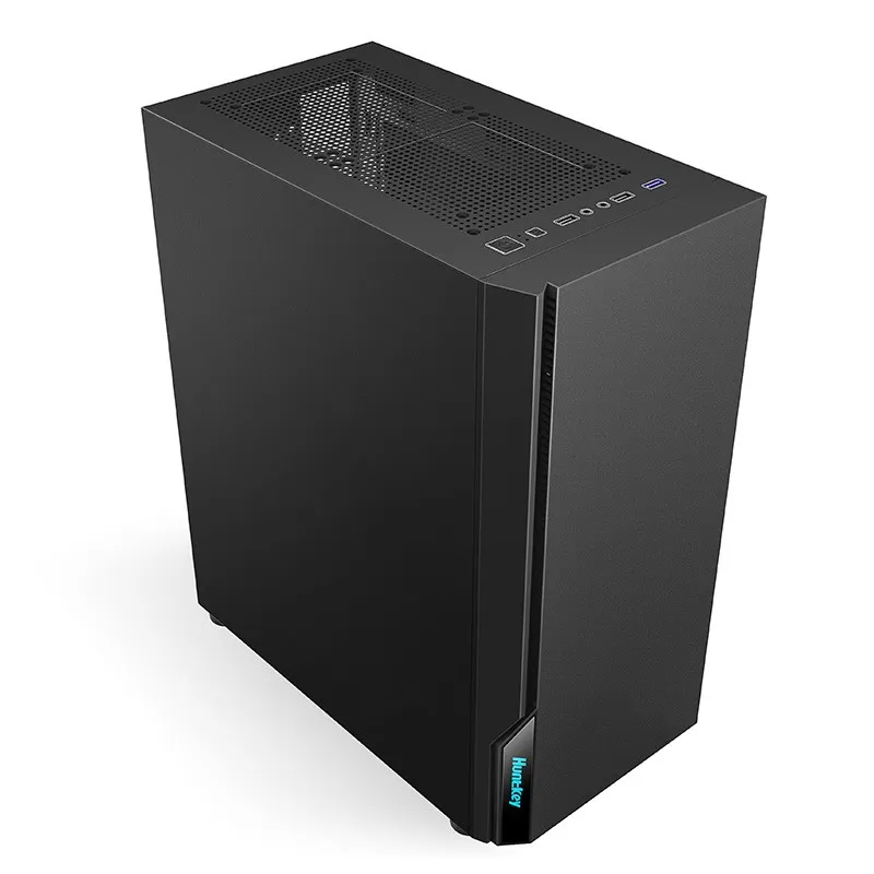 Компьютерный корпус Huntkey BU530, Без БП, 0.5mm, 2xUSB2.0, 1xUSB3.0, HD-Audio, ATX/mATX, Black