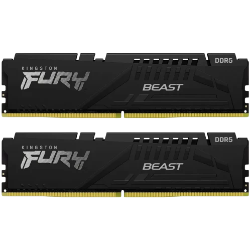 Комплект оперативной памяти Kingston FURY Beast 64GB (2 x 32GB) DDR5-6400 DIMM CL32 (KF564C32BBEK2-64) — оперативная память RAM