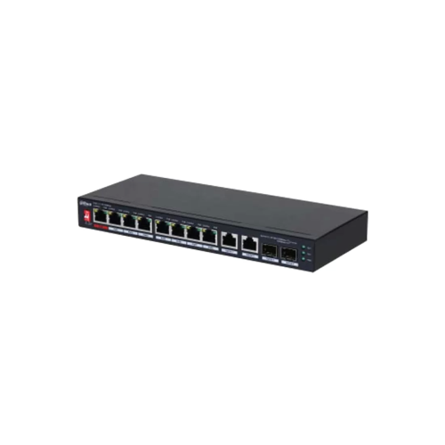 Коммутатор Dahua DH-PFS3210-8ET2GF-96, 8 портов 100 Мбит/с, PoE, неуправляемый — купить в Казахстане | neom.kz