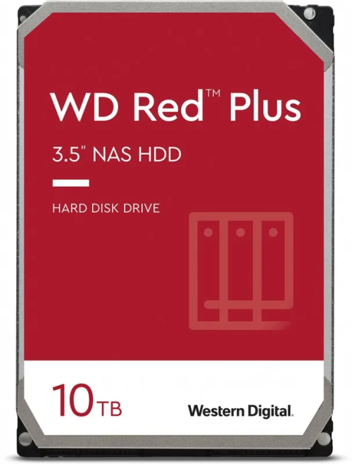 Жесткий диск для NAS систем HDD 10Tb Western Digital RED Plus SATA6Gb/s 3.5" 512Mb 7200rpm WD100EFGX