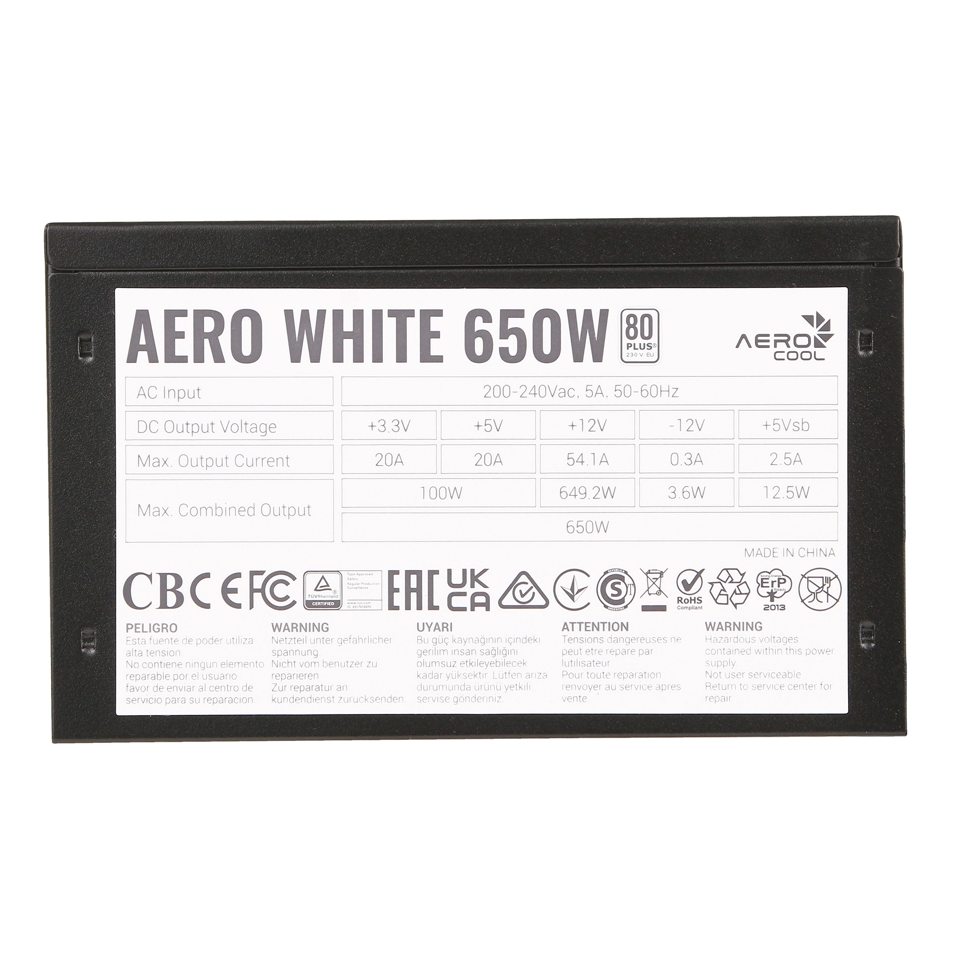 Блок питания ATX 650 W AeroCool Aero White 650 – купить недорого с доставкой по Алматы и Казахстану фото 4