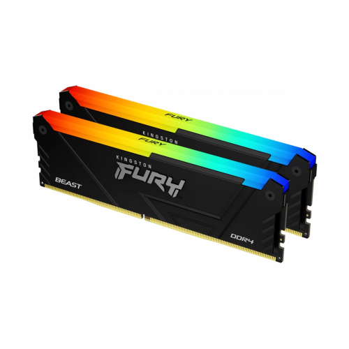 DDR-4 DIMM 16 GB 3200 MHz Kingston Fury Beast RGB, 2x 8 GB Kit, BOX  – купить недорого с доставкой по Алматы и Казахстану